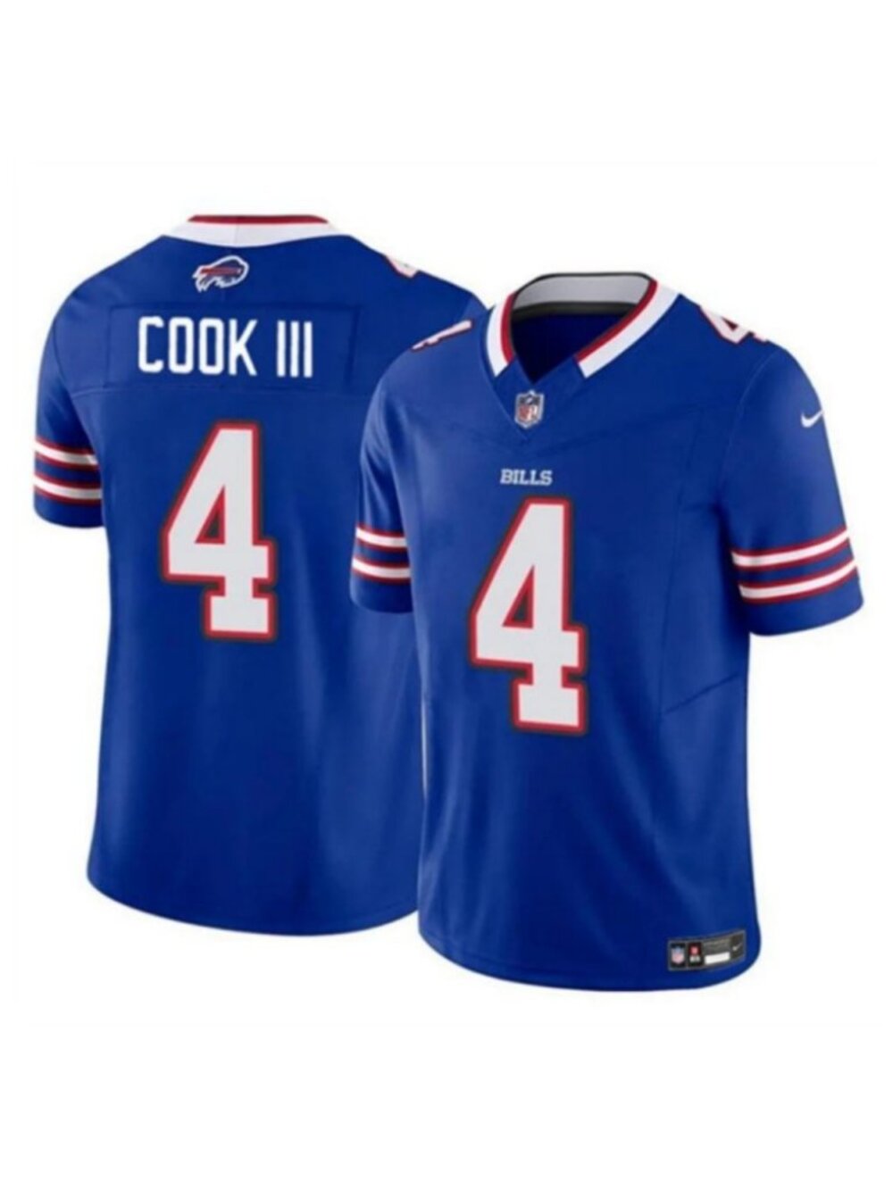 Adult Mens James Cook III Blue Stitched Jersey Vapor